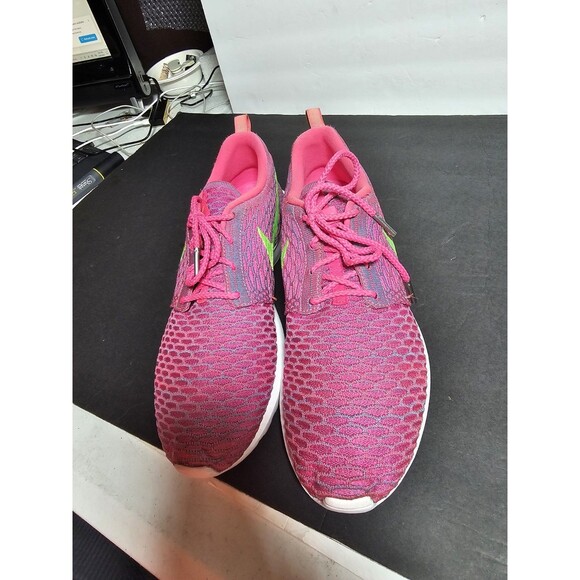 Nike Roshe NM Flyknit Pink Flash (677243-601) Running Shoes Men Size 10